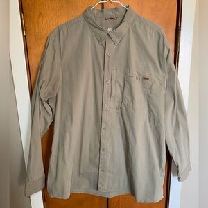 Men's Tan Ag-Gear Workwear Button-Up Shirt